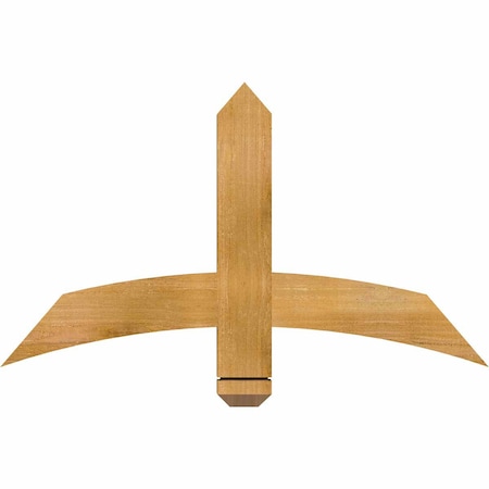 Ekena Millwork Bellingham Rough Sawn Timber Gable Bracket, Western Red Cedar, 36"W x 21"H x 2"D x 4"F, 14/12 Pitch GBW036X21X0204BEL00RWR